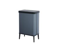 Curver – Cubo de basura Keter Verto, 54 litros, doble compartimento, tapa a presión, azul perla