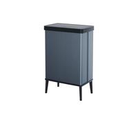 Curver – Cubo de basura Keter Verto, 54 litros, doble compartimento, tapa a presión, azul perla