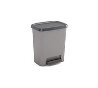 Curver Kis - Papelera compacta con Pinzas para Puerta (38 x 28 x 43 cm, 25 L), Color Gris