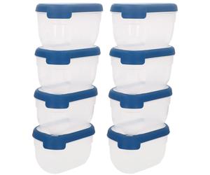 Curver - Pack 4-12 uds recipiente comida Grand Chef 0,4-2,6L, plástico reciclado, BPA Free, 100% hermético, apto microondas, congelador y lavavajillas, eco-Friendly, tapa y base transparentes,