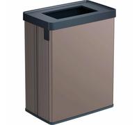 Curver Verto - Cubo de reciclaje de 54 L, 43,5x 26,5x 54,7cm, compartimentos duales, tapa de reciclaje, fácil clasificación, diseño elegante, rosa perla