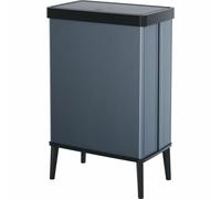 Curver Verto - Cubo de basura alto de 54 L,43,5x 26,5x 68,7cm, tapa a presión, diseño elegante, fácil de montar, apto para reciclaje, color azul perla