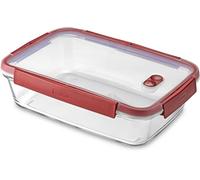 Curver SMART COOK - Tarro de almacenamiento (2,3 L, 20 x 28,8 x 7,9 cm, rectangular, sistema de cierre seguro, apto para nevera, congelador, horno y microondas