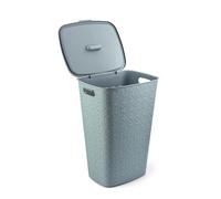 Curver Cesta para lavandería Softex 56L - diseño elegante, ligera, apilable, 70% reciclado, azul