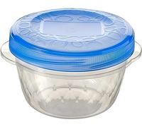 Curver Take Away Twist 3x0,5L, Transparente Y Tapa Azul, 10.4x10.4x11.9 cm, 212073