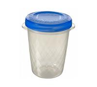 Curver Take Away Twist Set 2x1L, Transparente Y Tapa Azul, 9.4x9.4x16.5 cm, 212074