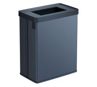 CURVER Verto - Cubo de reciclaje de 54 L, 43,5x 26,5x 54,7cm, compartimentos duales, tapa de reciclaje, fácil clasificación, elegante, azul perla