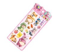 Cute Animal Stickers - Mini silicona Animal Belly Decal | Mini 3D Relief Stickers | for Water Cups Laptops Guitars Suitcases Luggage Envelop Glasses Tablet Planner