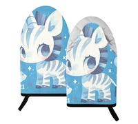 Cute Blue Zebras Baby 204.4 °C Resistente al calor Manopla de horno y soporte para ollas, guantes de horno de alta resistencia al calor, para barbacoa, 9.5 x 6 pulgadas, 2 unidades