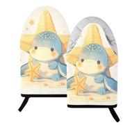 Cute Starfishes Seal Simple 204.4 °C Resistente al calor Manopla de horno y soporte para ollas, guantes de horno de alta resistencia al calor, para barbacoa, 24.1 cm x 15.2 cm, 2 unidades