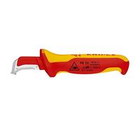 Knipex Cuchillo pelacables 98 55 SB – 180 mm – aislado VDE, guía y fundas multicomponentes