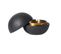Cutfouwe Cubo de Basura de Moda concreto + Cilindro Interior de Metal -Fácil de Limpiar,Negro