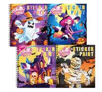 CutteeyFyry Libros de calcomanías para niños, suministros de arte (4 piezas estilo Halloween)