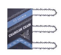 CUTWIN Cadena de motosierra de 20 pulgadas, paso de 3/8 pulgadas, calibre de 0.04 pulgadas, 72 eslabones de transmisión para STIHL, Husqvarna, Echo, Ryobi, Poulan Pro, Craftsman y más (3 cadenas)