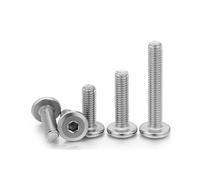 CVAADV 100 unids/lote 304 acero inoxidable gran cabeza hexagonal plana tornillo Allen muebles conector junta perno M3 M4 M5 M6(5mm x100pcs,M6)