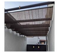 CVERTHAF Toldo retráctil Ondulado para Patio, terraza, Porche, Red Parasol en Forma de U con toldo Deslizante Flexible (Ancho 2,8 x Largo 6 m/Ancho 9,19 x Largo 19,68 pies)
