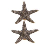 CVUTOVO Tiradores de Cajón de Latón Resistentes al Desgaste y Fáciles de Instalar Forma de Estrella Diseño Oceánico Vintage Pack de 2 Unidades para Armarios Infantiles