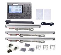 CWCQGH Sensor de Regla de Rejilla, Kit de Pantalla Digital LCD de 4 Ejes de Metal DRO KA-300, codificador de Escala Lineal de Vidrio para Torno, rectificadora, fresadora y talad,3 Axis DRO Kit