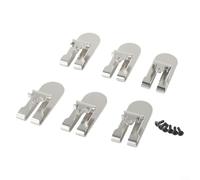 CWOQOCW 6 clips de cinturón N435687 con tornillos para paneles de yeso DCF620 DCF620B DCF622, gancho de repuesto de acero para montaje de carcasa de taladro, plateado