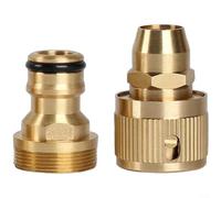 CWOQOCW Adaptador de grifo de latón macizo con conexión rápida para manguera de agua, rosca doble de 24 mm de profundidad y 22 mm de entrada, ajuste a prueba de fugas para lavadora y tubería de cocina