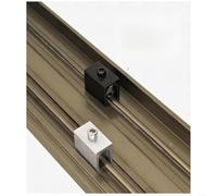 CWOQOCW Aleación de aluminio Ventana Track Lock Limiter, para puertas corredizas tipo 90 y 828, tope de seguridad, con montaje de tornillo, acabado negro y plateado (90)
