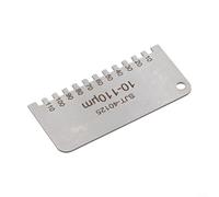 CWOQOCW Calibre de peine de película húmeda de acero inoxidable para medir el grosor de recubrimientos orgánicos como resina de pintura y barniz en sitios de construcción (10-110 μm)