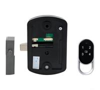 CWOQOCW Cerradura de puerta inteligente de entrada sin llave con escáner de huellas dactilares y teclado, cerrojo electrónico con bloqueo automático, IP54 impermeable, BHMA grado 3, respaldo USB-C