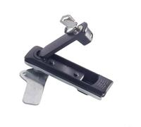 CWOQOCW Cerradura eléctrica industrial para manija de gabinete, cerradura de puerta de panel plano para gabinetes de distribución, resistente y resistente a la corrosión, negro, 132 mm (AB302-1-1