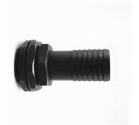 CWOQOCW Conector de desbordamiento de plástico de 1 pulgada para tanque de agua, rosca macho BSPM de 3/4 pulgadas a adaptador de púas de 1 pulgada con tuerca de bloqueo y arandela, junta rápida para