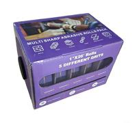 CWOQOCW Rollo de cinta de lijado de 25 mm de ancho de óxido de aluminio, respaldo de tela flexible para acabado de superficie, desbarbado, morado, 8 m, proyectos de bricolaje (B)