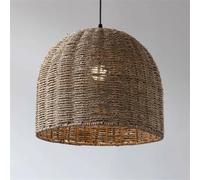 CWVYKNP Iluminación Clásica Primitiva En Materiales Naturales Lámpara De Araña Colgante De Estilo Asiático Rústico Para Comedor Lámparas Colgantes De Ratán Con Forma De Cúpula Para Sala Estar