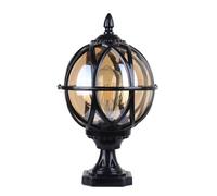 CWVYKNP Luz De Poste Al Aire Libre Luminaria Exterior para Poste De Luz Luces De Pilar Globe Hechas De Aluminio Lámpara De Columna De Linterna Impermeable con Base Luminaria De Poste Negro