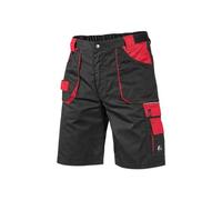 CXS Pantalones Cortos de Trabajo para Hombres Profesional - Pantalones Cortos Muy duraderos Pantalones de Trabajo Pantalones de jardín Pantalones Cortos de jardín (Negro - Rojo, 62)