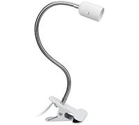 CXtech Lámpara de mesa LED con pinza, portalámparas E27, cuello de cisne, lámpara de escritorio, base de lámpara, para plantas, lámpara de calor, lámpara de lectura