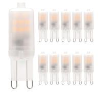 Cxyemt Bombillas LED G9 de 2W, Equivalente a Bombillas Halógenas de 15W 20W, luz Blanca Cálida de 2700K,ahorro de Energía,Lámpara LED Cn Enchufe G9,AC 220-240V,No Regulable,Sin Parpadeo,Paquete de 10