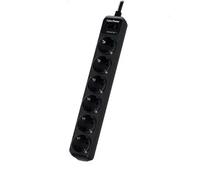 CyberPower B0620SC0-DE Regleta de Sobremesa con Interruptor Individual - 6 Tomas de Corriente, Cable 1.8 m, Negro