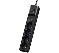 CyberPower Regleta con interruptor P0420SUD0-DE - limitador de tensión, 4 tomas, 2 USB, 1,8 m negra