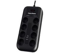 CyberPower Systems Regleta con interruptor P0820SUD0-DE 8 tomas 2 USB Negra