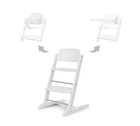 CYBEX Oro IRIS Juego de Trona 3 en 1, Creciendo con el Bebé, 6 Meses - 99 Años, Incl. Juego y Bandeja para Bebés, Madera/Plástico de Haya, Todo Blanco