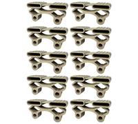 cyclingcolors 10x Soporte Doble Corto para láminas 38 × 8 mm suspendido en elastómero para somier Marco de Madera Terminal Cama Mueble fijación Espiga, Beige