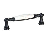 cyclingcolors 1x Tirador de mueble porcelana cerámica acabado cobre oscuro mate entrecentros 96 mm cajón armario vintage con tornillo