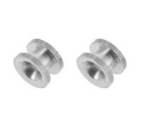 cyclingcolors 2 pasadores de hilo para cabezal desbrozadora, diámetro 4 mm, 16 mm, altura 9 mm, jardín, parque, mantenimiento, ojal de aluminio, cabeza de 3 hilos