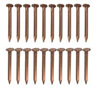 cyclingcolors 20x Clavos Cuadrados de Cobre Cabeza Redonda para Montaje Madera Náutica Manualidades Decoración Reparación Renovación Bricolaje Fijación Muebles, 3x40mm