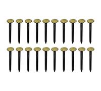 cyclingcolors 20x clavos de acero con cabeza de latón para fijación de cuadros decorativos pintura fotografía renovación puntas puntillas, 1.40x25mm
