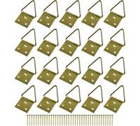 cyclingcolors 20x Gancho de latón para fijación de cuadros marco colgar pared suspensión foto arte decoración con clavos, 32 mm