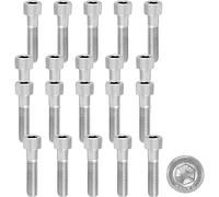 Cyclingcolors 20x tornillos cilíndricos acero inoxidable A2 hexagonal estándar DIN 912 ISO 4762 rosca métrica, M3 x 25 mm (longitud rosca 18 mm)