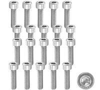 Cyclingcolors 20x tornillos cilíndricos acero inoxidable A2 hexagonal estándar DIN 912 ISO 4762 rosca métrica, M6 x 16 mm (longitud rosca 16 mm)