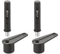 cyclingcolors 2x bisagra invisible negro 140° redonda plástico eslabón giratorio rotación pivote para muebles puerta giratorias