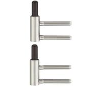 cyclingcolors 2x Bisagra para puerta interior de muebles, pieza de chapa atornillada, bisagra de acero niquelado de 7,2 mm