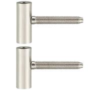 cyclingcolors 2x Tapón roscado para puerta interior de muebles, bisagra de acero niquelado